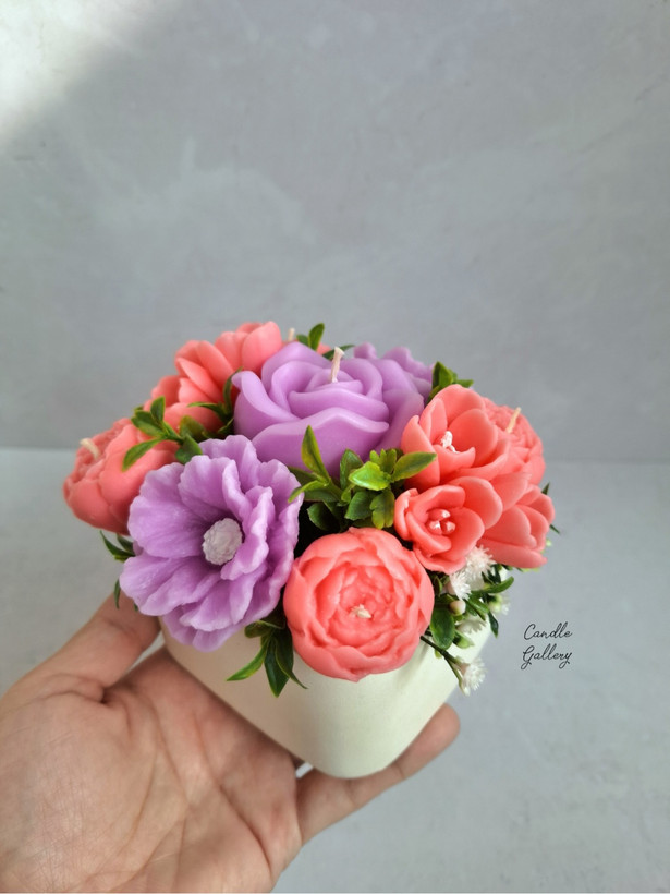 گلدان گل شمعی مدل آیما